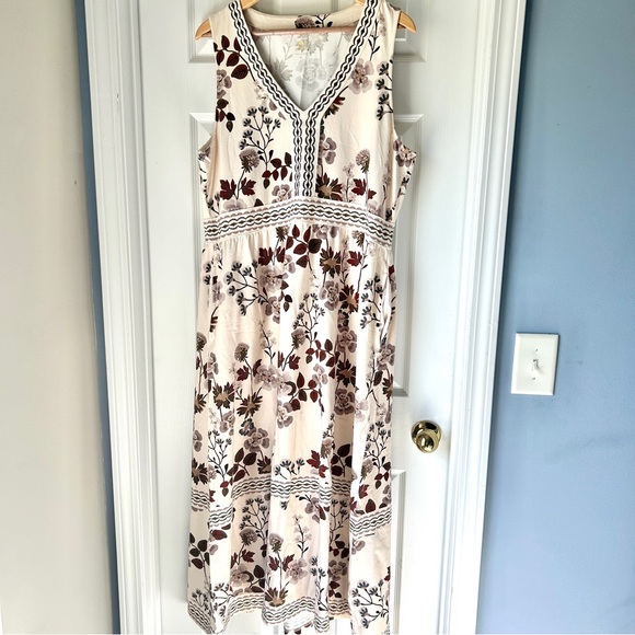 Spartina 449 Dresses & Skirts - Spartina 449 Gabrielle Midi Dress Floral Vine XL